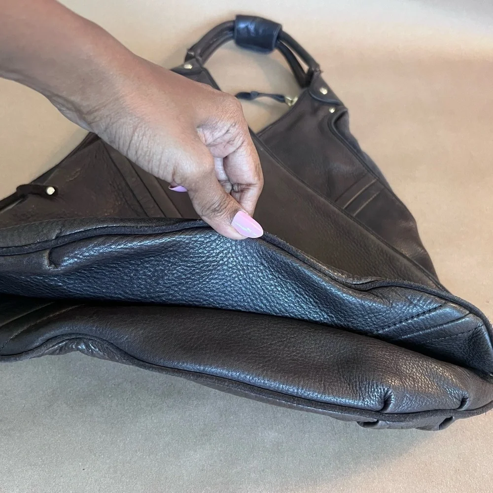Botkier Chrystie Brown Genuine Leather Double Compartment Pockets Hobo Bag - Picture 7 of 12